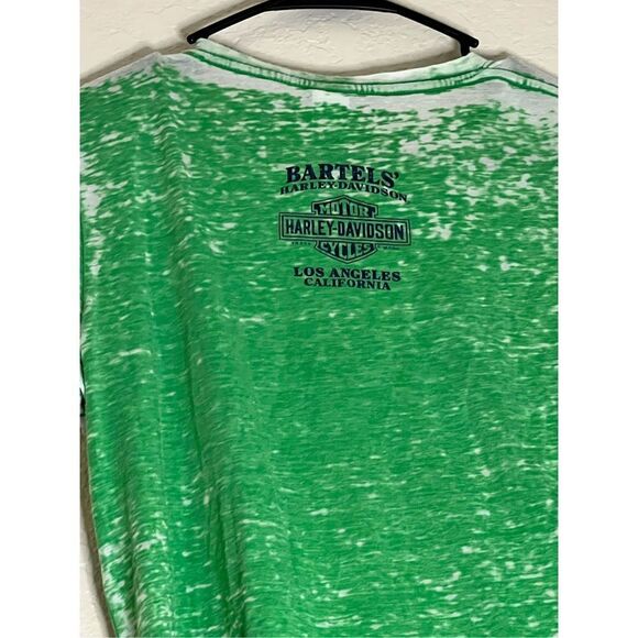 Harley Davidson Women's Green and White T-shirt M - Picture 4 of 4